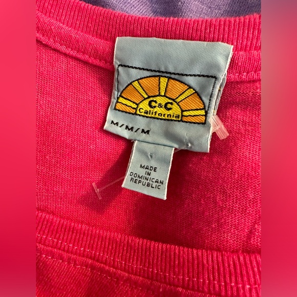 C&C CALIFORNIA Colorblock Sweatshirt Top Shirt Blouse Pink Purple Oversized Knit - Picture 6 of 9